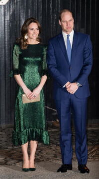 Kate Middleton mit einem grünen Kleid