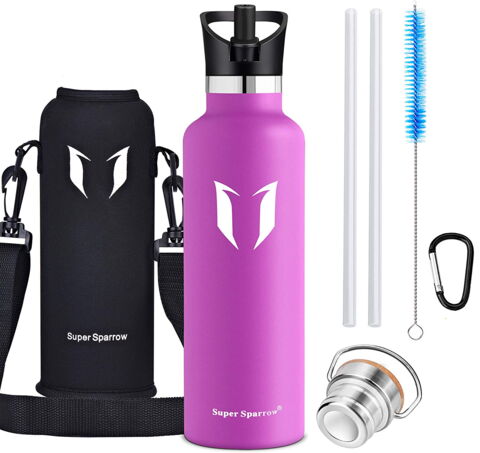 La bouteille en acier inoxydable Super Sparrow a un design très classe.