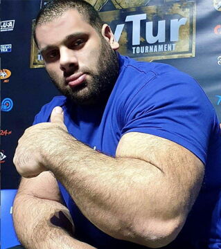 Levan Saginashvili est un champion de bras de fer qui vient de Géorgie.