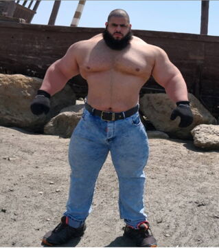 Sajad Gharibi est un haltérophile professionnel. Il est véritablement le Hulk Iranien (chercher sur Google vous verrez).