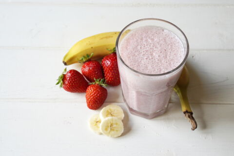 Smoothie fraise/banane (55 g protéines)