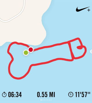 "J'adore rechercher des itinéraires en forme de bite. Je sais que c’est une addiction étrange… Mais honnêtement, j'adore courir, c'est mon exercice préféré. Et dessiner une bite géante à travers une ville, c’est vraiment un bonus". Claire à Vice.com.