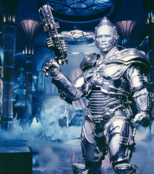 Mister Freeze (Arnold Schwarzenegger) dans Batman et Robin.