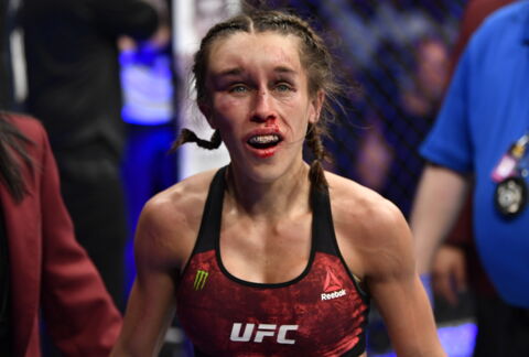 Joanna Jedrzejczyk après son combat contre Zhang Weili