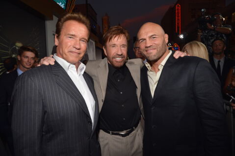 Arnold Schwarzenegger, Chuck Norris et Randy Couture, 2012