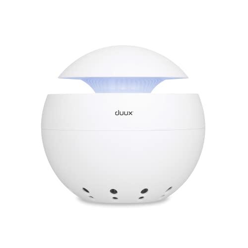 Image de Duux Sphere Purificateur d'air avec filtre - Filtre à air pour maison et chambre à coucher - Compatible avec les huiles essentielles - Filtre à air ambiant avec lampes LED et port USB (Blanc)