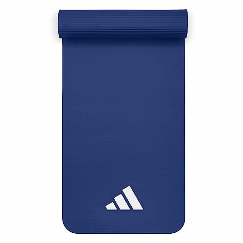 Image de adidas Fitness Mat-10mm-Blue Unisex-Adult, Bleu