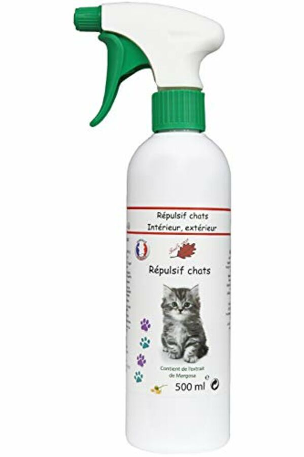 Spray dissuasif pour chat d'intérieur, répulsif pour chat d'intérieur, pour  meubles, canapé, tapis, rideaux, plantes, dissuasion pour chat intérieur et  extérieur