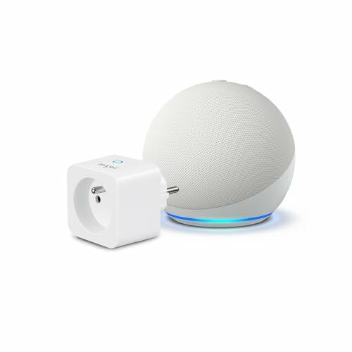 Echo Dot (5e génération, modèle 2022), Blanc + socle avec batterie, Blanc :  : Appareils  et Accessoires