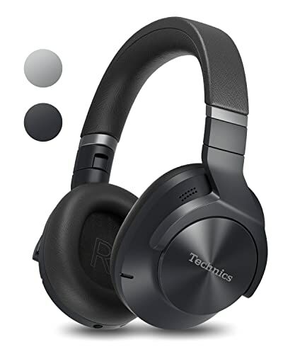 Image de Technics EAH-A800E-K Casque Audio Bluetooth Sans Fil (HP 40mm, Circum-aural, Anti Bruit, Appels Haute Qualité) Noir
