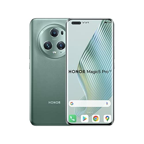 Image de HONOR Magic5 Pro Smartphone 5G, 12+512 Go, Écran Incurvé AMOLED 6,81" HDR 120 Hz, Triple Caméra 50 MP Falcon Capture, Qualcomm Snapdragon 8 Gen 2, 5100 mAh, IP68, Double SIM, Android 13, Vert
