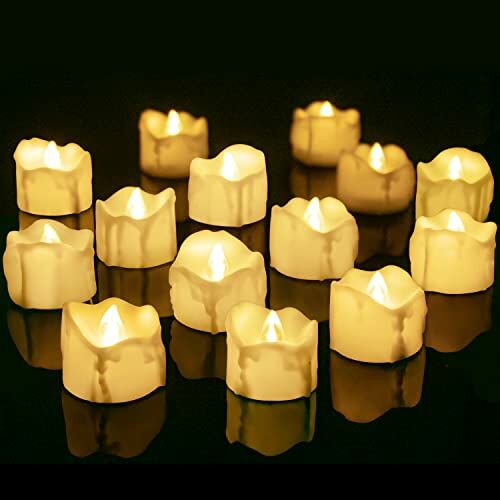 Bougies LED Flamme 3D Lumière, Chandelles clignotantes lampe