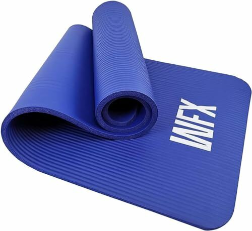 Image de #DoYourFitness x World Fitness | Tapis de fitness "Amisha" | 183x61x1,2cm | antidérapant & robuste | tapis de gymnastique idéal pour yoga, pilates, workout, outdoor, gym & home | Bleu