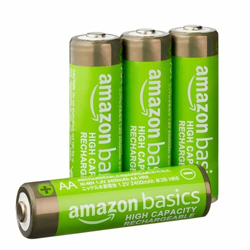 Image de Amazon Basics - NiMh Piles Rechargeables AA Haute Capacité, 2400 mAh, pré-chargées, Lot de 4