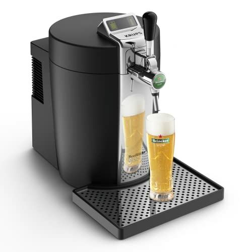 Image de KRUPS BEERTENDER Machine à bière pression, Compatible avec les fûts de 5 L, Tireuse à bière, Pompe à bière, Indicateur température, Indicateur volume restant VB700800