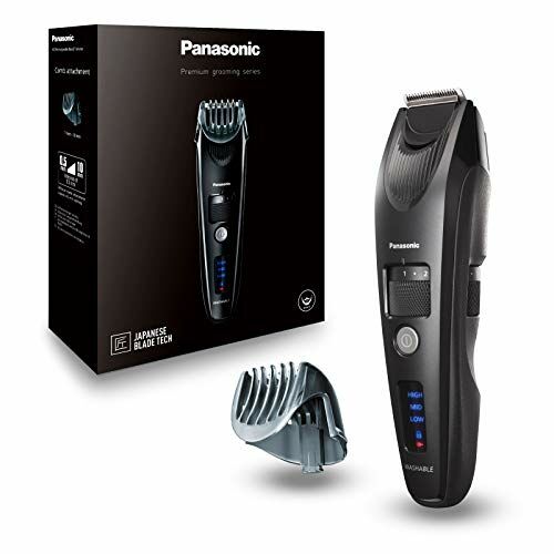 Image de Panasonic Premium ER-SB40 avec 19 réglages de longueur, tondeuse à barbe 0,5 à 10 mm, pour homme, moteur linéaire, noir, 18 x 4,5 x 4,5 cm