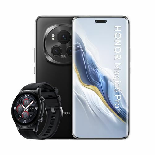 Image de Pack Smartphone Honor Magic6 Pro 6,8" 5G Double nano SIM 512 Go Noir + Montre connectée Watch GS3 Noir